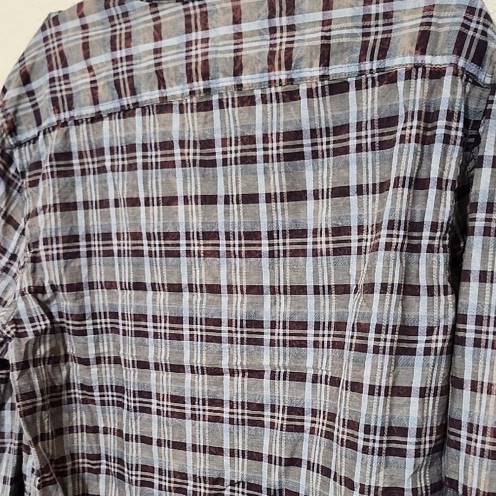 Buffalo David Bitton Plaid Button Down Shirt - Black and White - Picture 11 of 11